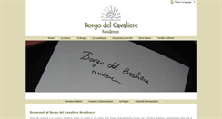 Desktop Screenshot of borgodelcavaliere.com